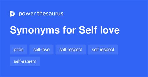 self love synonyms|self love vocabulary.